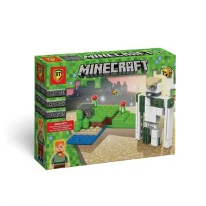 لگو ماینکرفت گولم آهنی همراه فیگور الکس ساختنی 81 تکه بی‌تی Minecraft