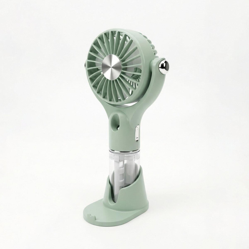 پنکه شارژی مه پاش با دسته تاشو ظرفیت 1200 میلی آمپر ساعت - تصویر 2